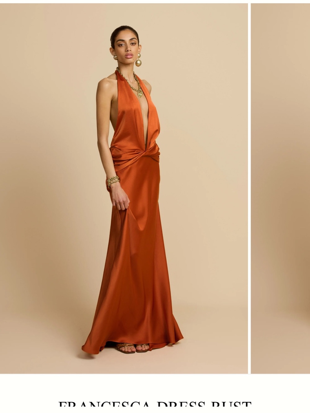 FRANCESCA DRESS RUST